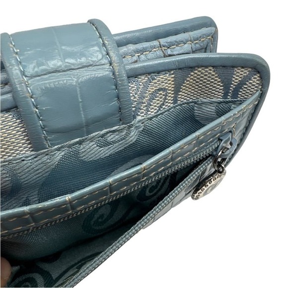 BRIGHTON Blue Heart Small Canvas Wallet - Picture 5 of 7